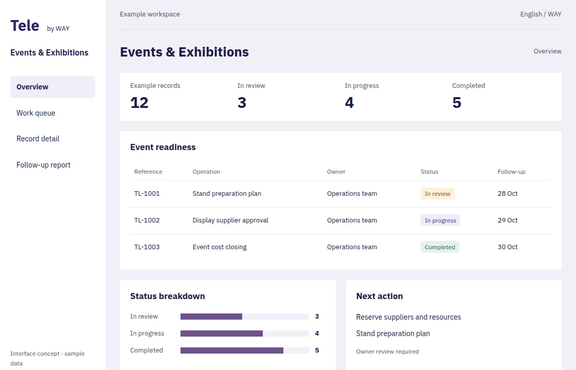 Events & Exhibitions — Interface concept
